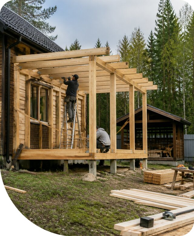 Строительство пристроек и построек на участке в Амурске